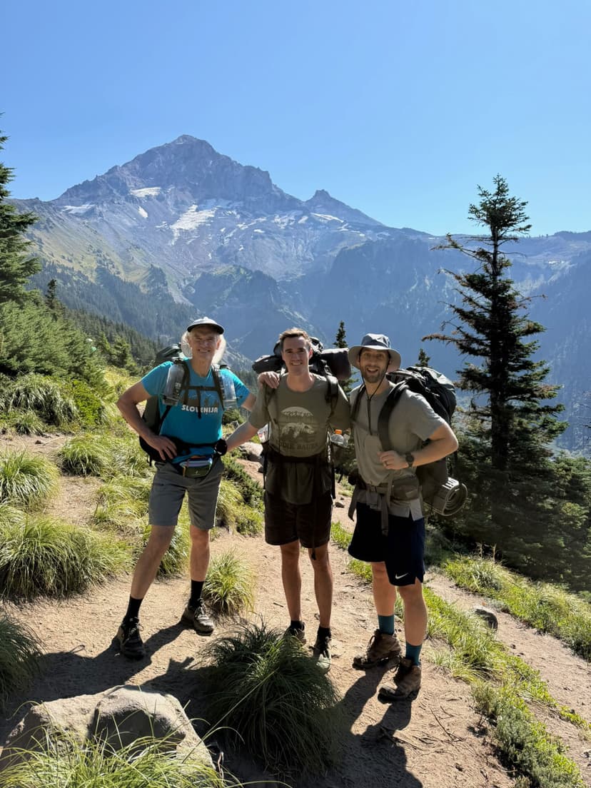 Backpacking. This is Timberline Trail, Mt Hood.