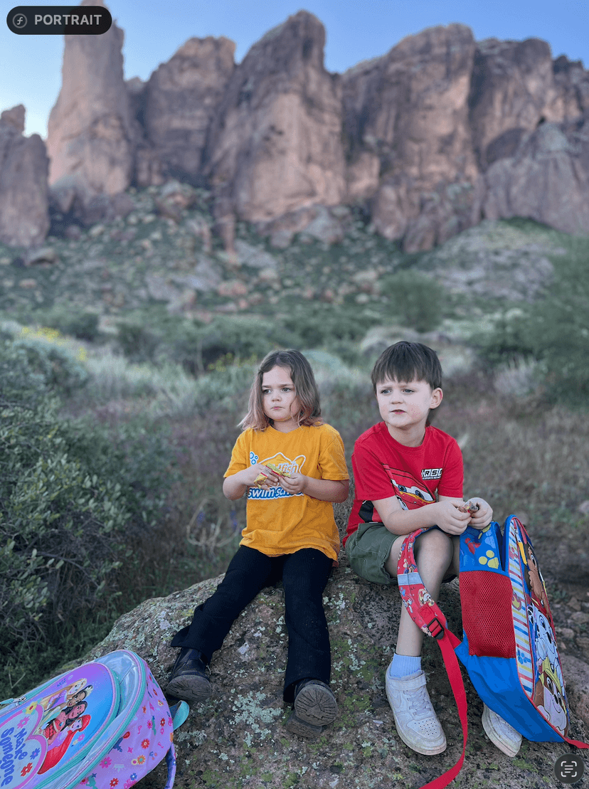 Hiking with my kids